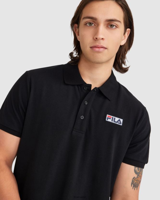قميص بولو آشر للرجال من بلاك فيلا BX00H42367 أسود FILA