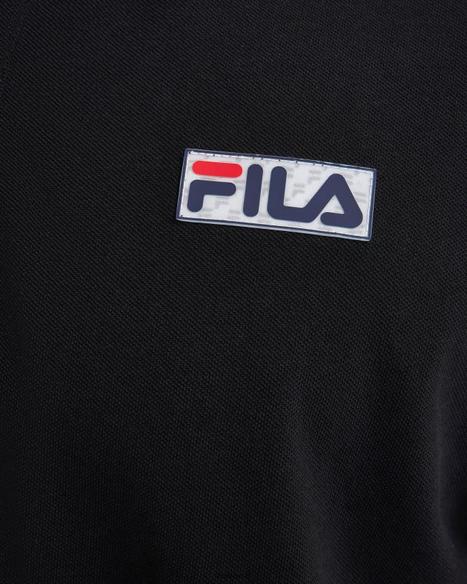 قميص بولو آشر للرجال من بلاك فيلا BX00H42367 أسود FILA