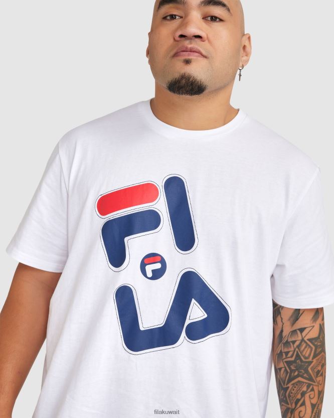 تيشيرت بلس كيلي للرجال باللون الأبيض BX00H42369 أبيض FILA