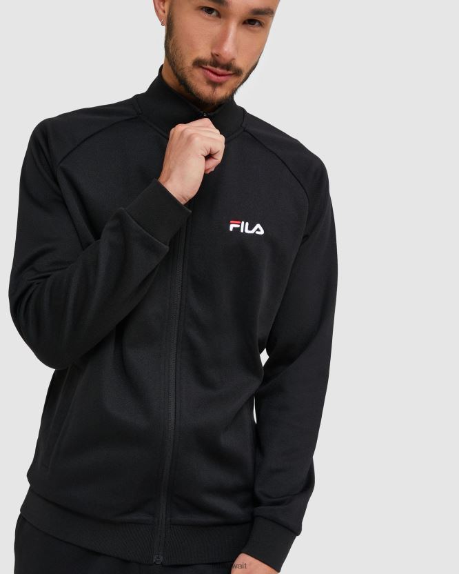 سترة بسحاب كلاسيكية للرجال باللون الأسود BX00H42489 أسود FILA