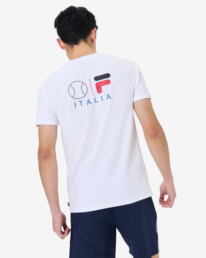 تي شيرت هانز فيلا للرجال الأبيض BX00H42526 أبيض FILA