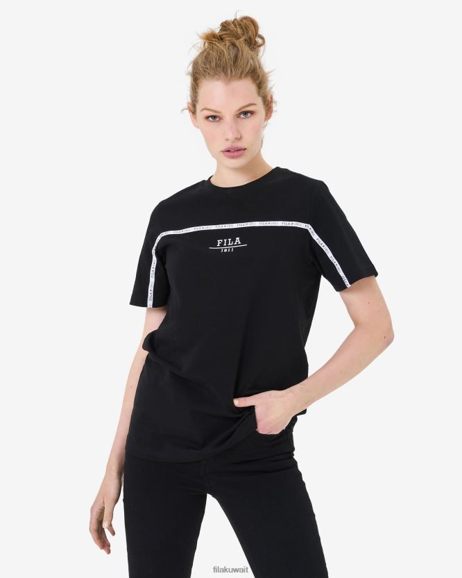 تيشيرت حضري للجنسين باللون الأسود BX00H42543 أسود FILA