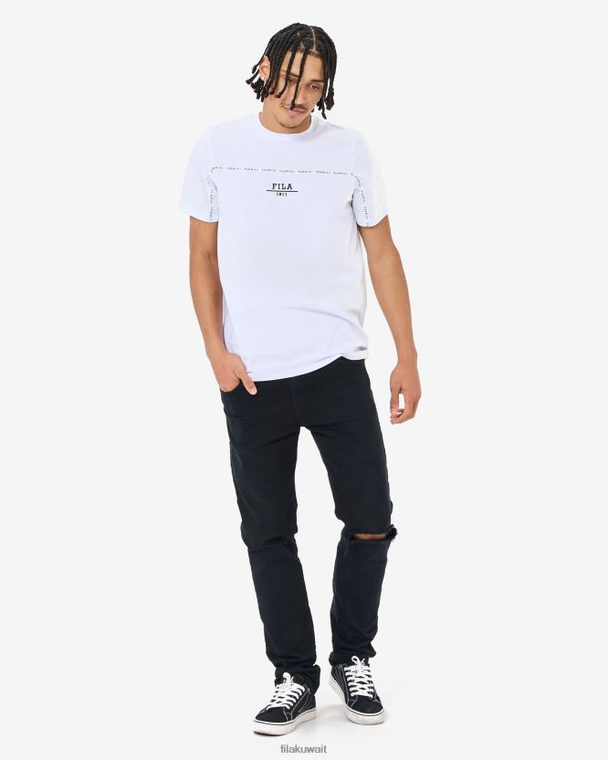 تي شيرت فيلا أبيض حضري للجنسين BX00H42548 أبيض FILA