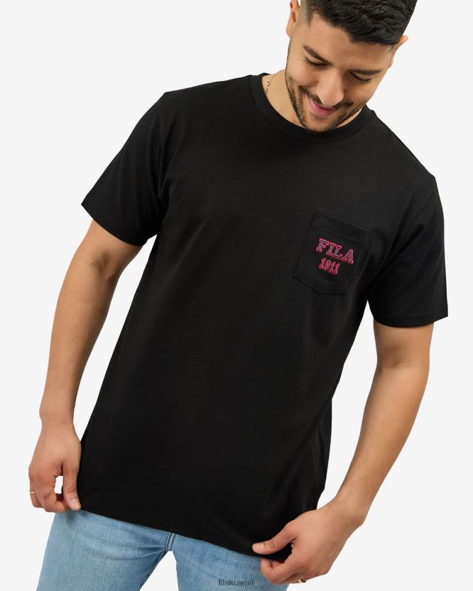 تيشيرت فيلا أنطونيو باللون الأسود BX00H42557 أسود FILA