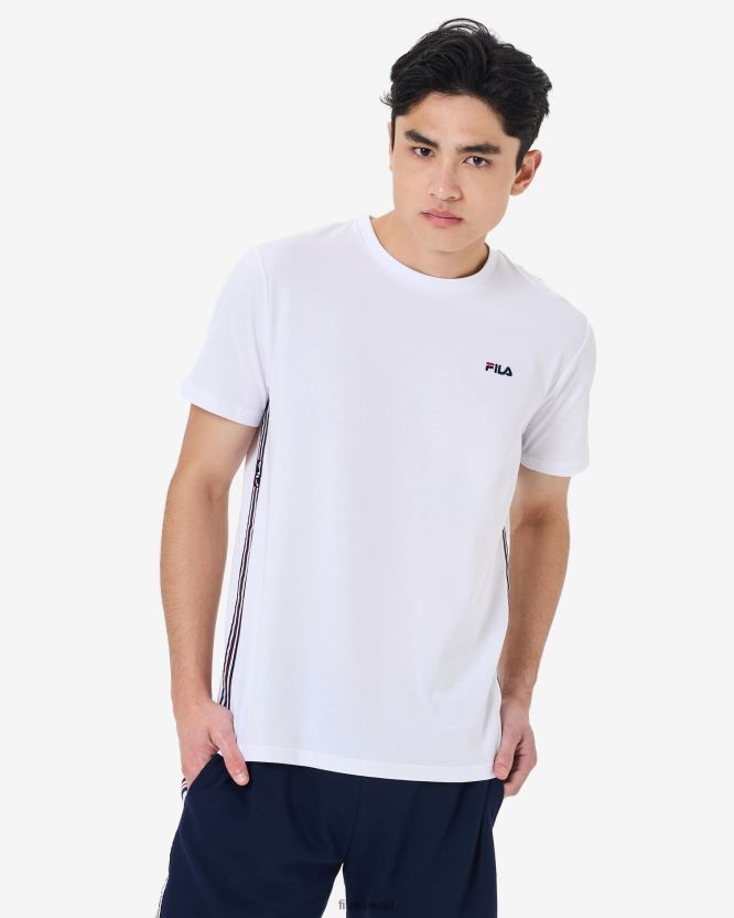 تيشيرت إلياس فيلا أبيض للرجال BX00H42582 أبيض FILA