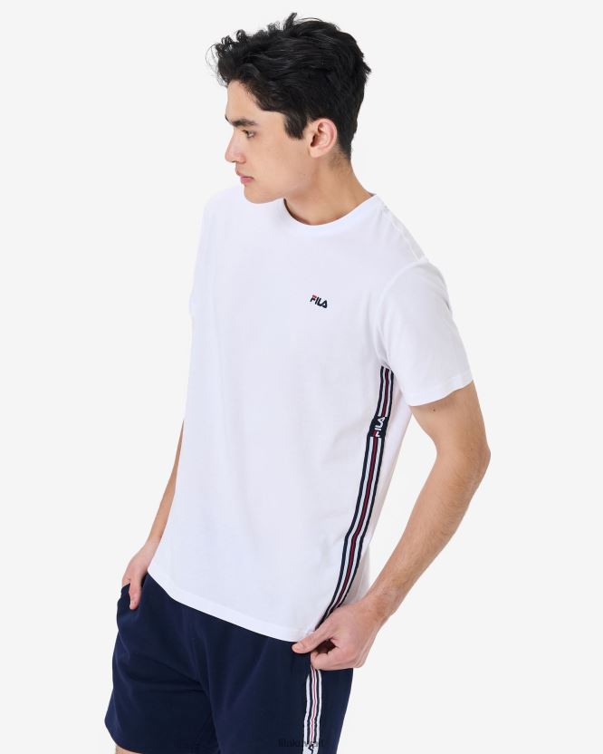 تيشيرت إلياس فيلا أبيض للرجال BX00H42582 أبيض FILA