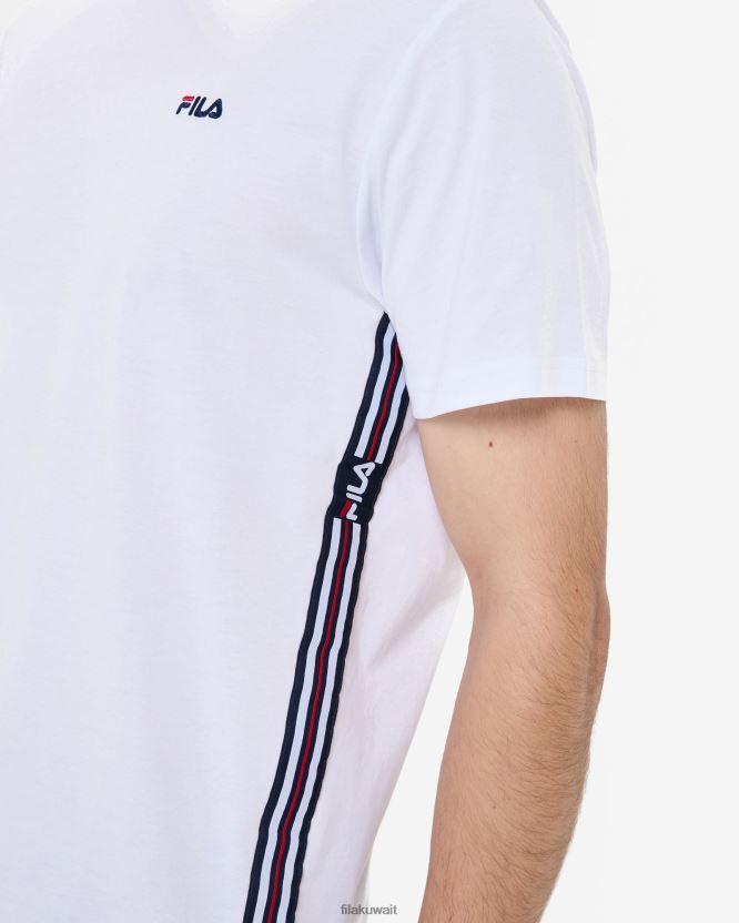 تيشيرت إلياس فيلا أبيض للرجال BX00H42582 أبيض FILA