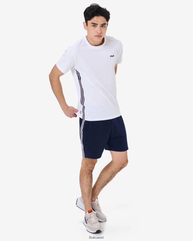 تيشيرت إلياس فيلا أبيض للرجال BX00H42582 أبيض FILA
