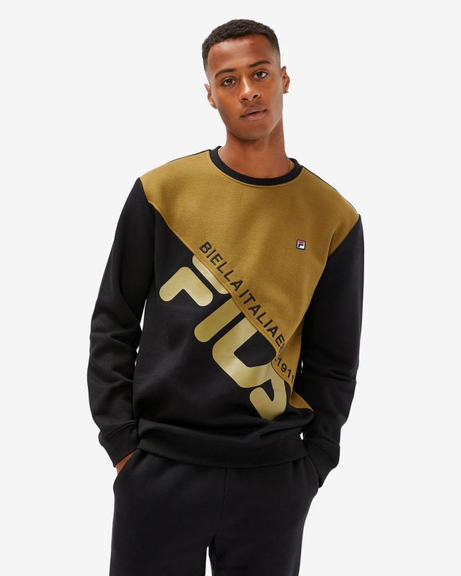 طاقم موناكو بلاك فيلا للجنسين BX00H42631 أسود FILA