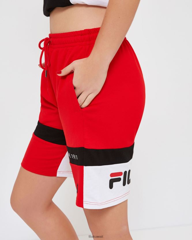 للجنسين فيرونا فيلا حمراء قصيرة BX00H42669 أحمر FILA