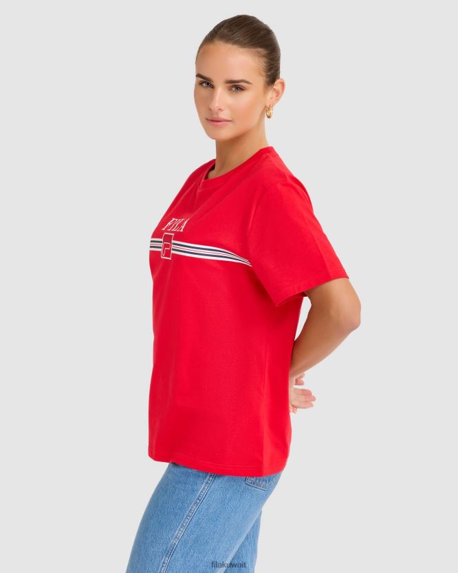 تي شيرت فيلا كاثي باللون الأحمر BX00H42785 أحمر FILA