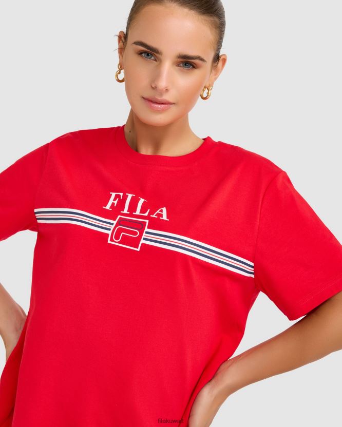 تي شيرت فيلا كاثي باللون الأحمر BX00H42785 أحمر FILA