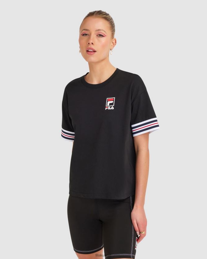 تيشيرت كيارا للسيدات باللون الأسود BX00H42861 أسود FILA