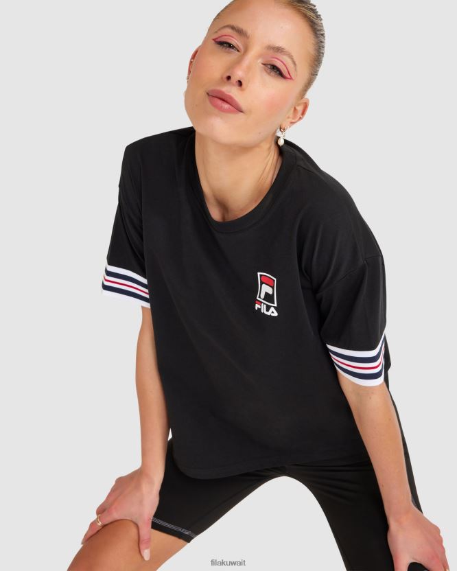 تيشيرت كيارا للسيدات باللون الأسود BX00H42861 أسود FILA