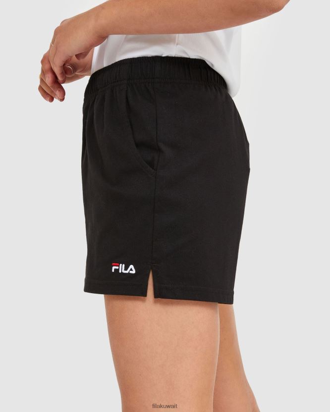 شورت جيرسي نسائي كلاسيكي من فيلا باللون الأسود BX00H42871 أسود FILA