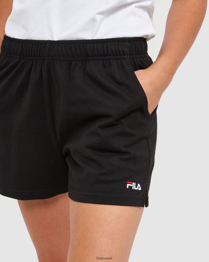 شورت جيرسي نسائي كلاسيكي من فيلا باللون الأسود BX00H42871 أسود FILA