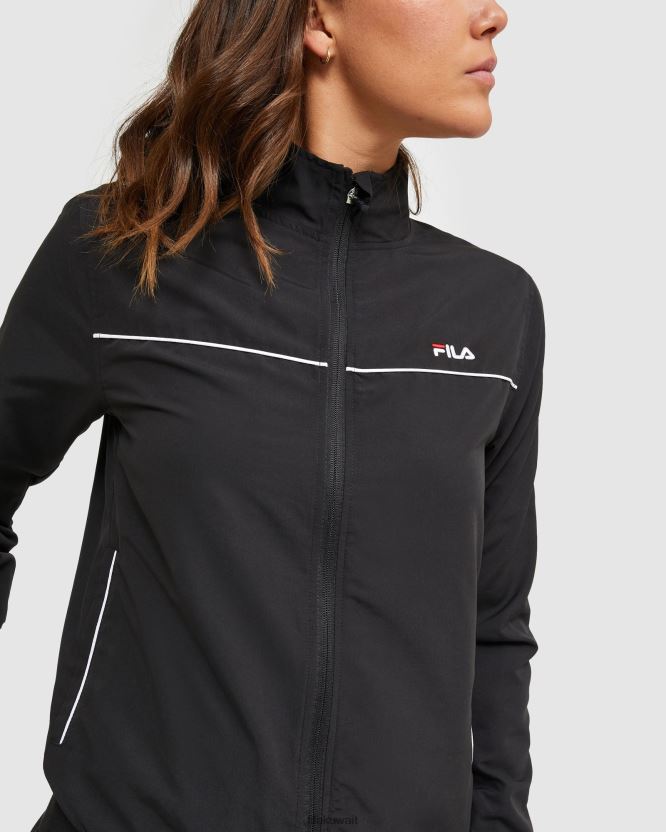 سترة نسائية كلاسيكية من الألياف الدقيقة من فيلا باللون الأسود BX00H42881 أسود FILA
