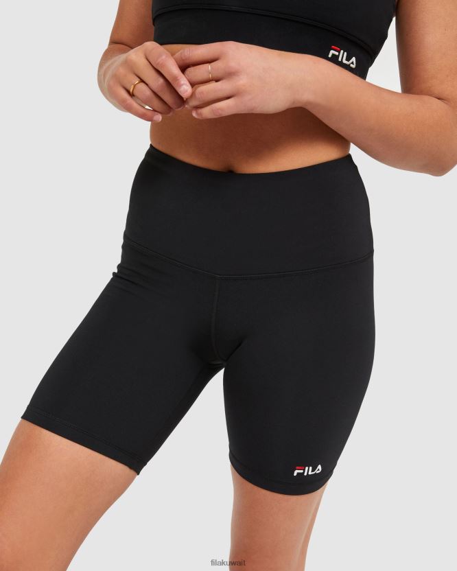 شورت الدراجة الكلاسيكي للسيدات باللون الأسود BX00H42882 أسود FILA