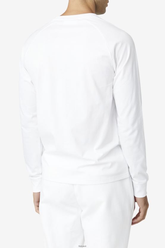 فيلان بيضاء طويلة الأكمام تي شيرت BX00H4288 أبيض FILA