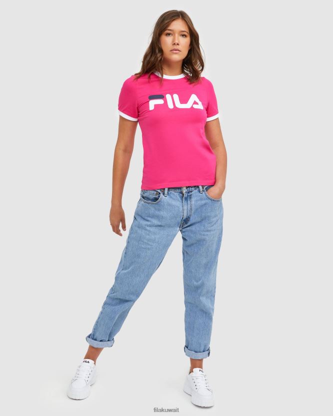 تيشيرت رينجر الكلاسيكي للسيدات بتصميم الشمندر فيلا BX00H42897 جذور الشمندر FILA