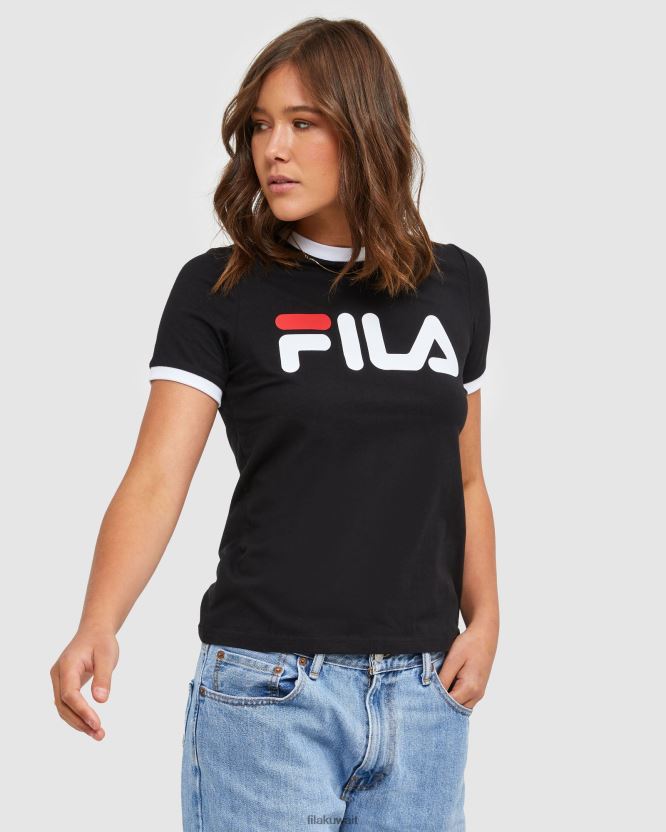 تيشيرت رينجر نسائي كلاسيكي باللون الأسود BX00H42903 أسود FILA
