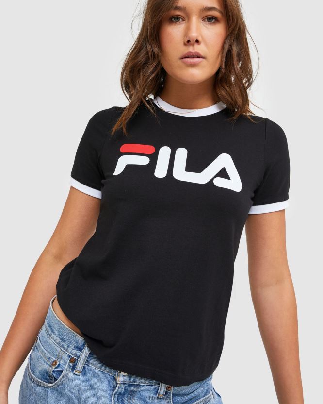 تيشيرت رينجر نسائي كلاسيكي باللون الأسود BX00H42903 أسود FILA