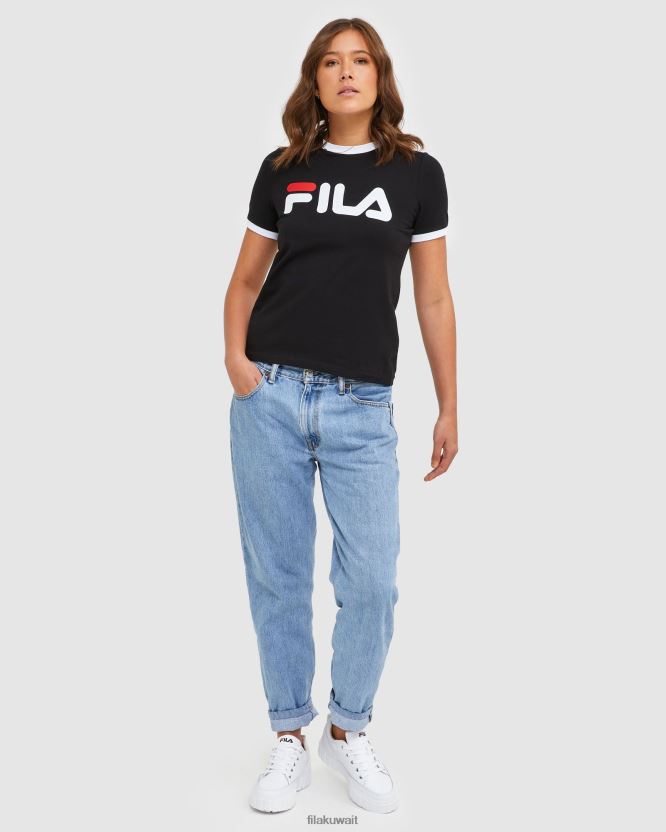 تيشيرت رينجر نسائي كلاسيكي باللون الأسود BX00H42903 أسود FILA