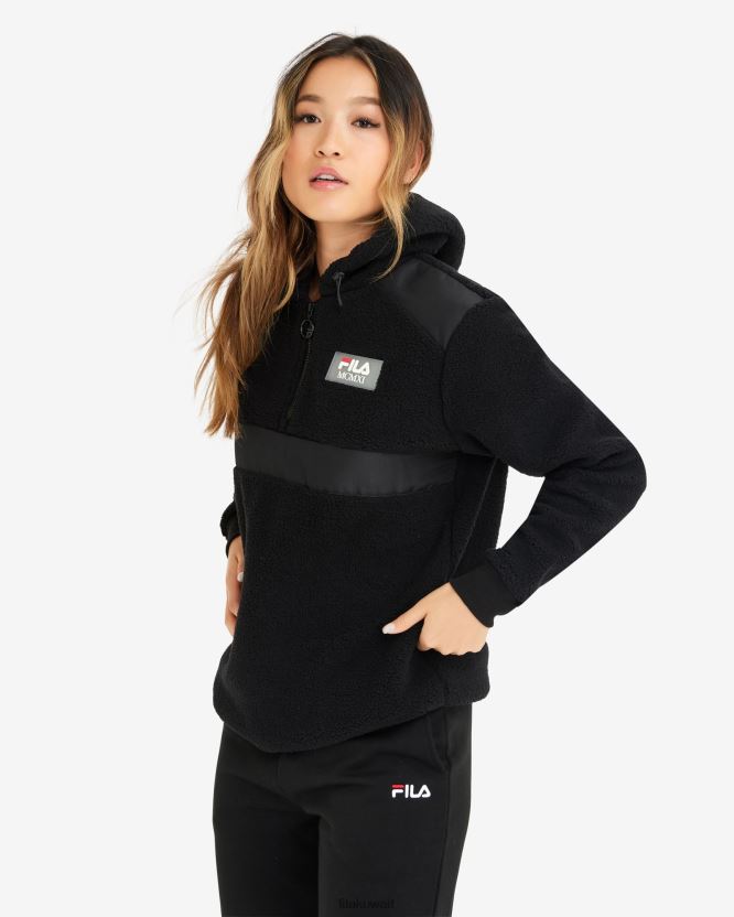 جانيت تيدي كيو تي آر زيب فيلا للسيدات باللون الأسود BX00H42952 أسود FILA