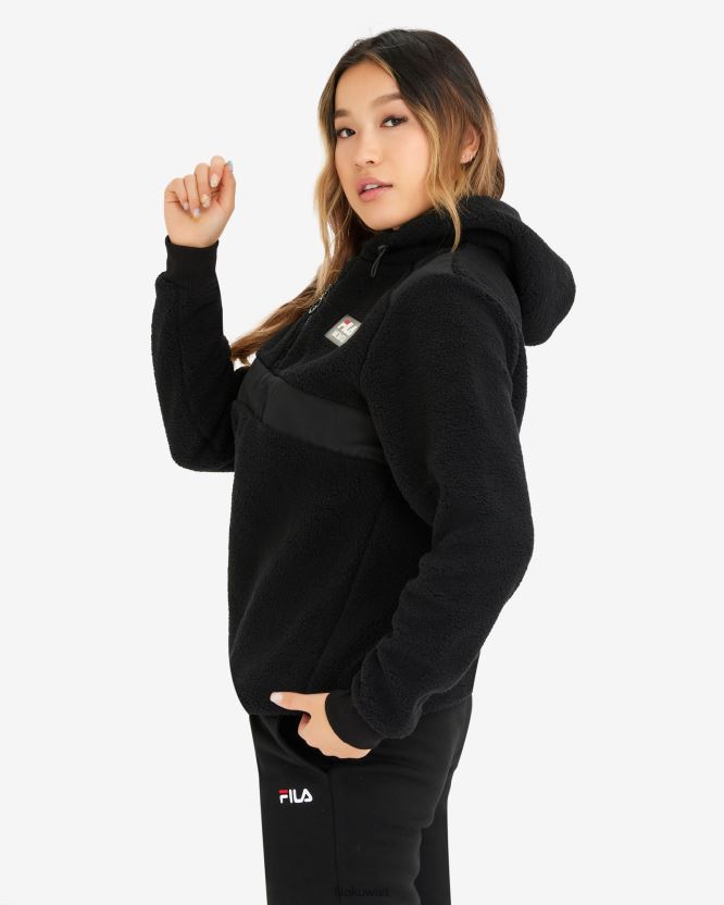 جانيت تيدي كيو تي آر زيب فيلا للسيدات باللون الأسود BX00H42952 أسود FILA