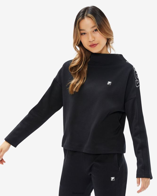 بلوزة كيارا فيلا للسيدات باللون الأسود BX00H42960 أسود FILA