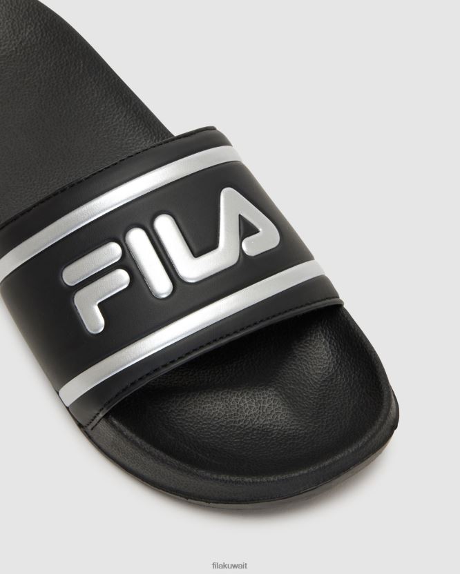 شريحة أمالفي للسيدات باللونين الأسود والفضي BX00H43041 الفضة السوداء FILA