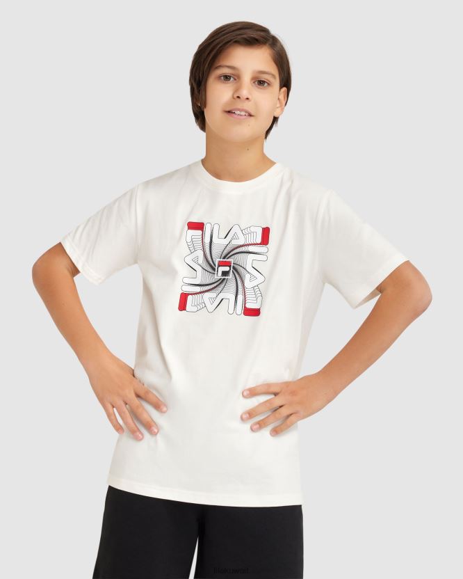 الصبي الأبيض رايان تي فيلا BX00H43078 أبيض FILA