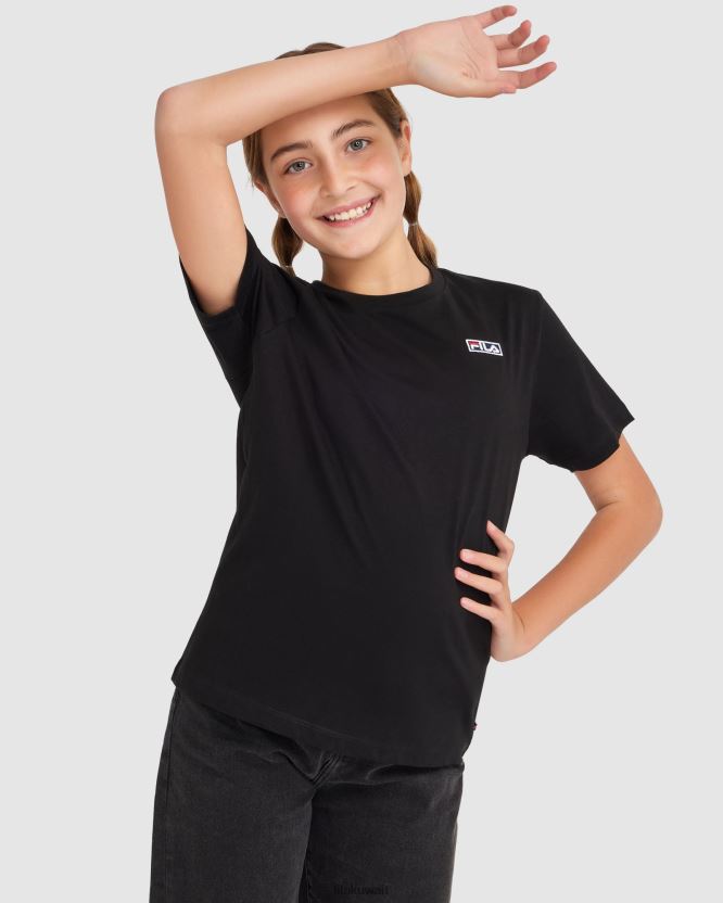تي شيرت باركر للأطفال من فيلا باللون الأسود BX00H43079 أسود FILA