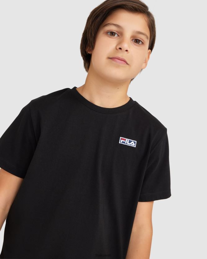 تي شيرت باركر للأطفال من فيلا باللون الأسود BX00H43079 أسود FILA