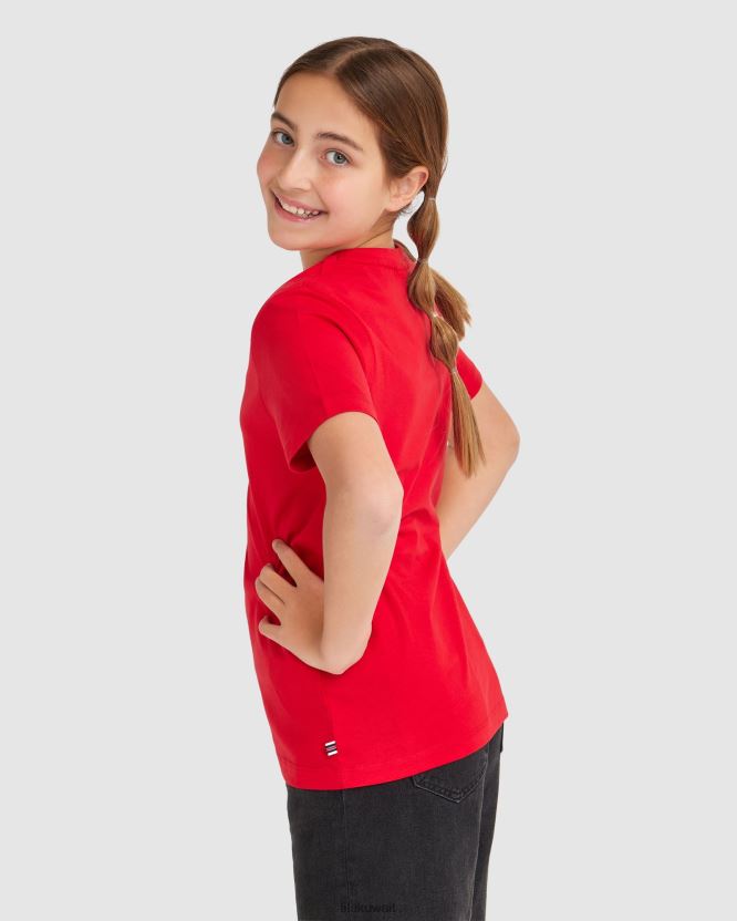 تي شيرت باركر للأطفال باللون الأحمر من فيلا BX00H43081 أحمر FILA