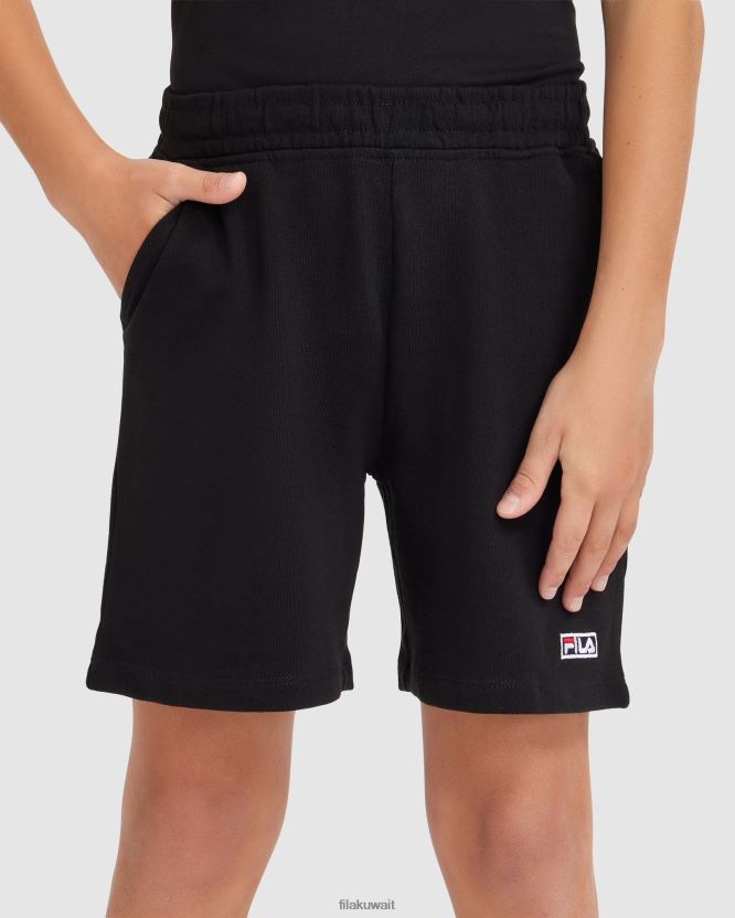 شورت باركر للأطفال باللون الأسود من فيلا BX00H43087 أسود FILA