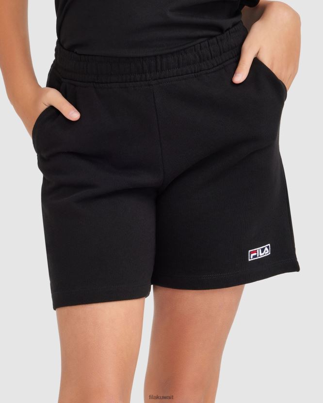 شورت باركر للأطفال باللون الأسود من فيلا BX00H43087 أسود FILA