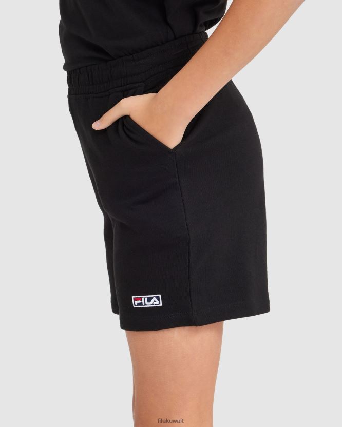 شورت باركر للأطفال باللون الأسود من فيلا BX00H43087 أسود FILA
