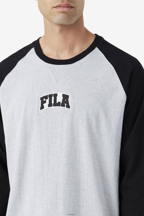 شيت راجلان تي فيلا رمادي فاتح مارل / أسود BX00H4308 رمادي فاتح مارل / أسود FILA