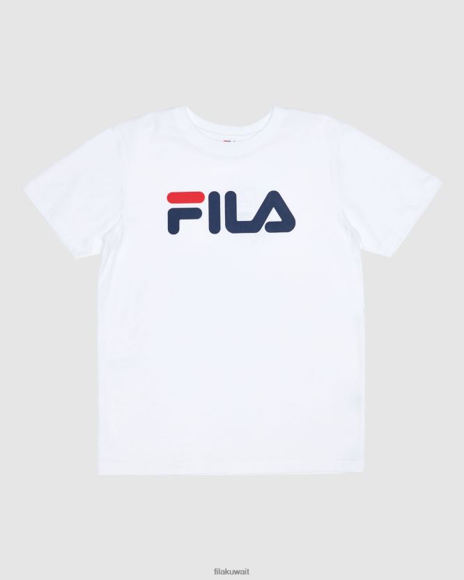 تي شيرت أبيض كلاسيكي للأطفال BX00H43096 أبيض FILA