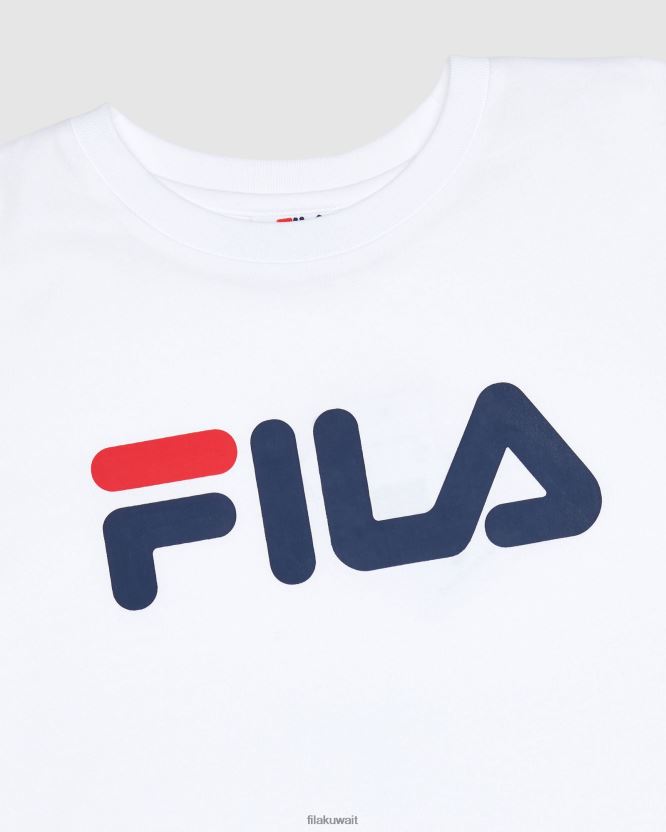 تي شيرت أبيض كلاسيكي للأطفال BX00H43096 أبيض FILA