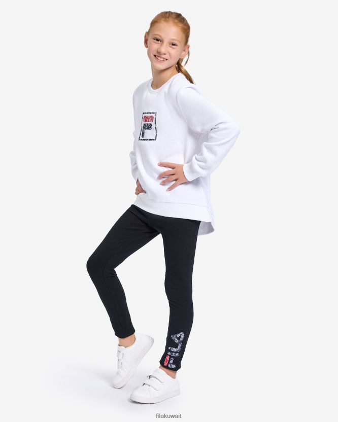فيلا ناتاشا الفتيات ضيق أسود BX00H43097 أسود FILA