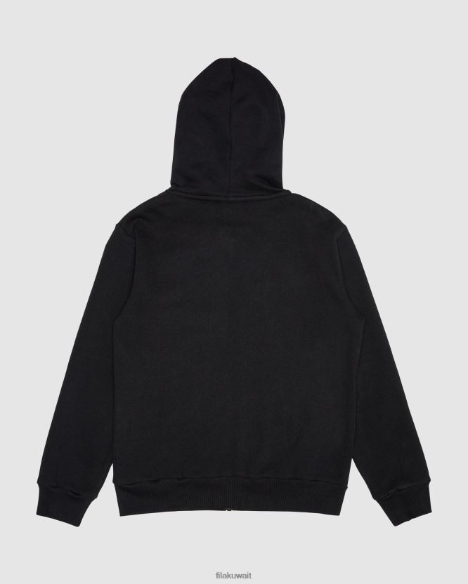سترة بغطاء للرأس كلاسيكية للأطفال باللون الأسود BX00H43101 أسود FILA