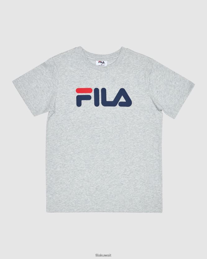 تي شيرت كلاسيكي للأطفال باللون الفضي مارل فيلا BX00H43113 مارل فضي FILA