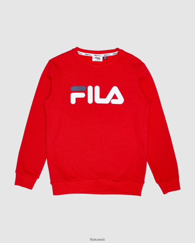طاقم فيلا الكلاسيكي للأطفال باللون الأحمر BX00H43115 أحمر FILA