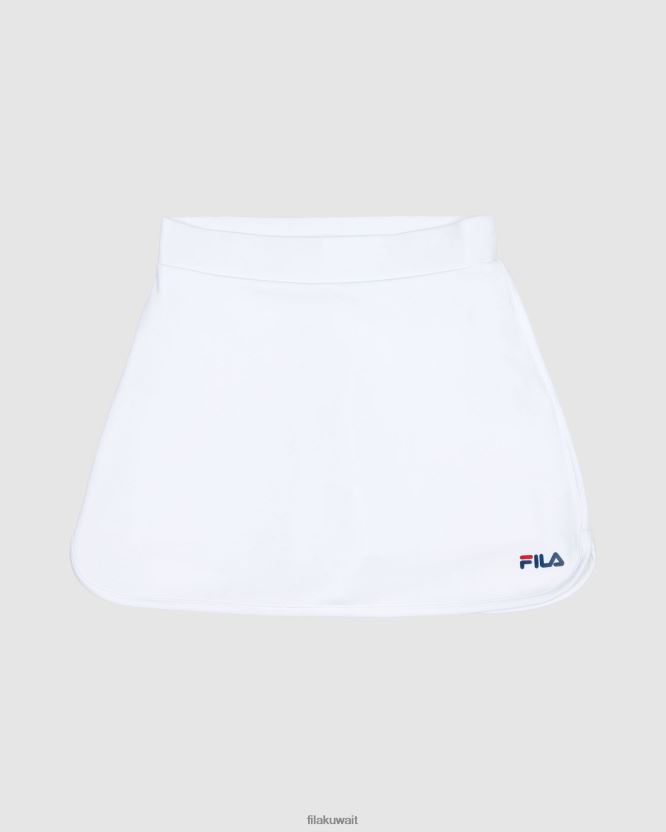 تنورة كلاسيكية للفتيات باللون الأبيض BX00H43116 أبيض FILA