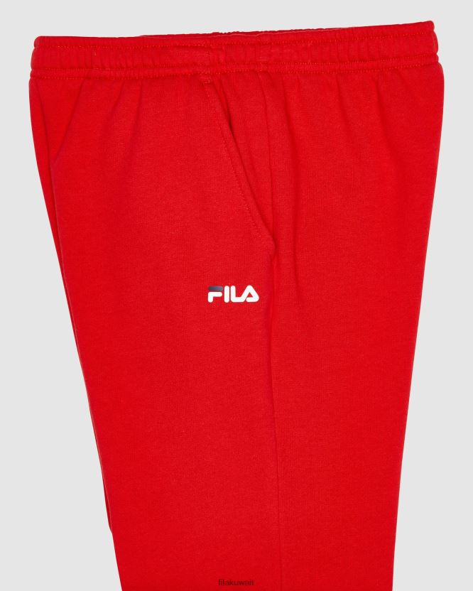 بنطلون فيلا كلاسيكي للأطفال باللون الأحمر BX00H43128 أحمر FILA