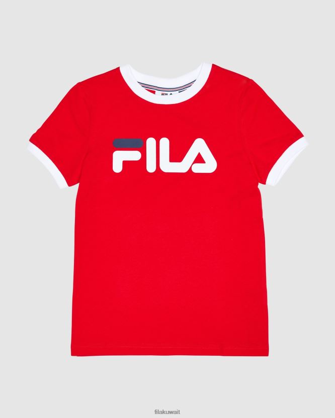 تيشيرت رينجر كلاسيكي للفتيات باللون الأحمر BX00H43131 أحمر FILA