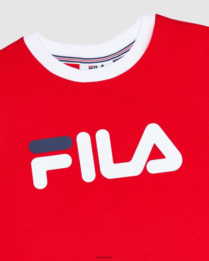 تيشيرت رينجر كلاسيكي للفتيات باللون الأحمر BX00H43131 أحمر FILA