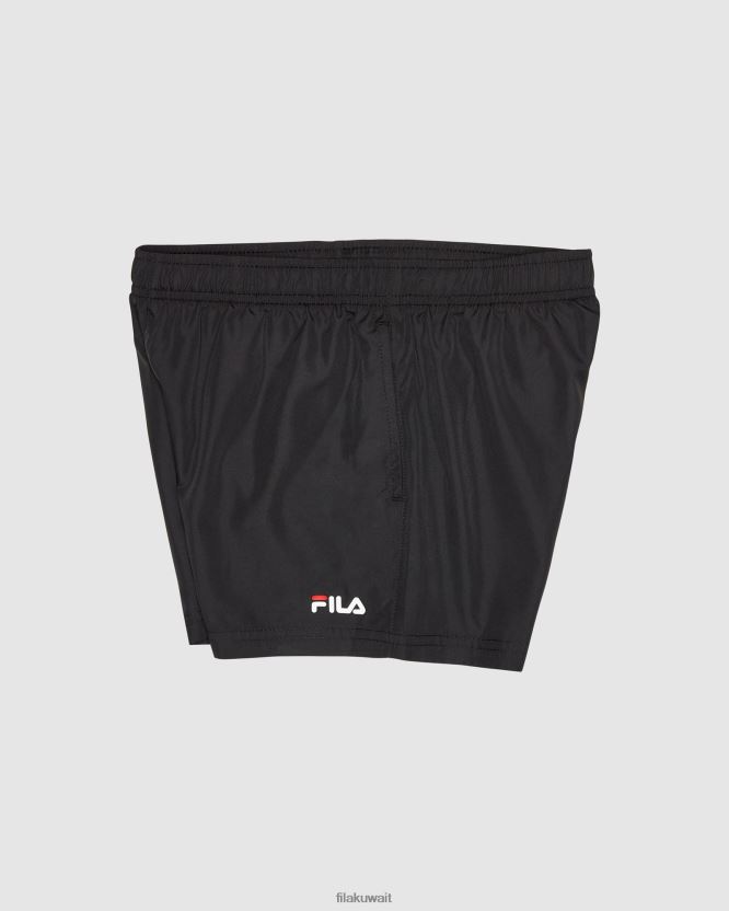 شورت فيلا الكلاسيكي للأطفال باللون الأسود BX00H43133 أسود FILA